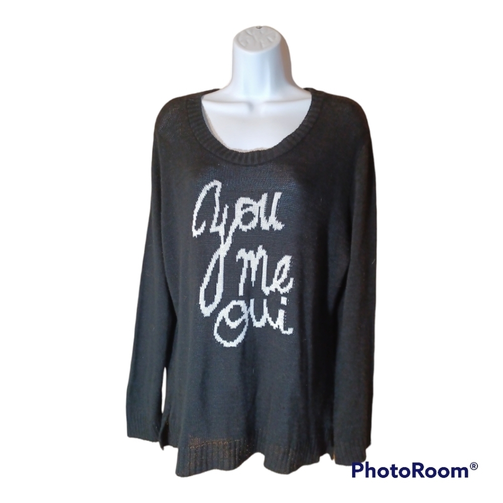 Deb's black sweater